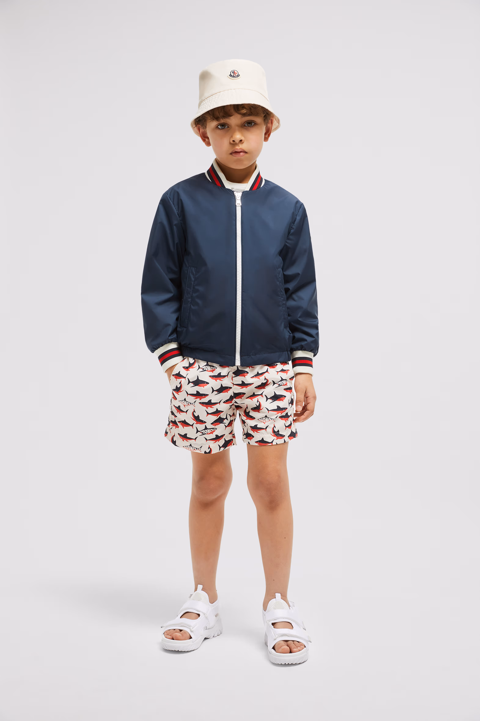 Maki Bomber Jacket Boy Navy Blue Moncler 2